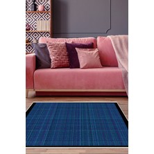 Kaymaz Dijital Mutfak & Salon Halı  Toprak Dokuma E5007 Koyu Mavi