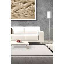 Kaymaz Dijital Mutfak & Salon Halı Luna Pamuk Dokuma E5001 Kırık Beyaz