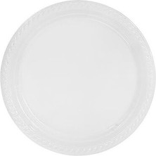 Benim Marifetlerim Beyaz Plastik Tabak 22  cm  25 Adet
