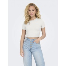 Only Onlbetty Life Ss O-Neck Kadın Crop T-Shirt 15311891
