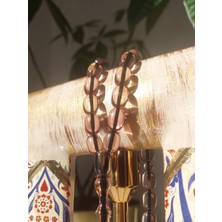 Sancaktar Tesbihçilik Şeffaf Ateş Kehribar Tesbih, 7.5 x 10.5, Beyzi Kesim, Metal Püskül
