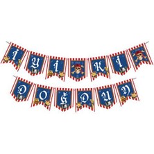 Parti Dükkanım Korsan Temalı Iyi Ki Doğdun Yazısı (190  cm )