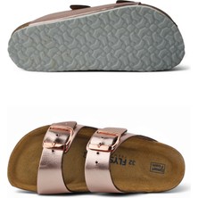 Fly Soft Milano Deri Çocuk Terlik Rose