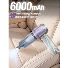 Auhma AHV-09 Kablosuz Taşınabilir Araç İçi El Süpürgesi | 16000PA Güçlü Vakum | 4’ü 1 Arada Çok Amaçlı Temizlik