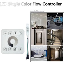 Tek Renk Piksel Şerit Kontrol Cihazı Dokunmatik Panel Kablosuz Anahtar Uzaktan Kumanda 15METRE Beyaz KTF-PC028 4 Kanal 12/24V