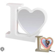 Kişiye Özel Fotoğraflı Love Konseptli Sihirli Ayna Dekoratif Fotoğraf Çerçevesi