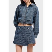 Armani Exchange Pamuk Regular Fit Tamamı Jakarlı Etek Short Bayan Short XW000555 AF12844 FB055