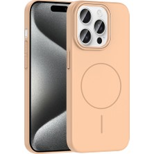 Apple iPhone 15 Pro Kılıf Magsafe Şarj Özellikli Zore Ruby Silikon Kapak