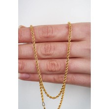 Diamine 8 Ayar Altın Halat Zincir Kolye