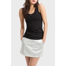 Armani Exchange Slim Fit Yuvarlak Yaka Logolu Top Bayan Top XW000090 AF10805 UC001