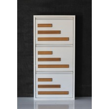 Formet 3 Raflı Mdf Dekorlu Metal Ayakkabılık