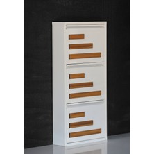 Formet 3 Raflı Mdf Dekorlu Metal Ayakkabılık