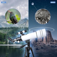 Umotech Profesyonel 333X Astronomik Gökyüzü Ay Doğa Teleskobu Tripod Telefon Tutucu Ay+Güneş Filtresi