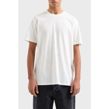 Armani Exchange Pamuklu Kabartmalı Logo Baskılı Regular Fit Bisiklet Yaka T Shirt Erkek T Shirt XM000554 AF10356 U0009