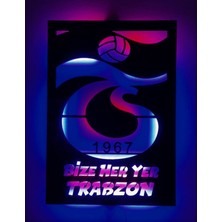 Trabzonspor LED Işıklı Ahşap Duvar Dekoru