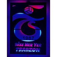 Trabzonspor LED Işıklı Ahşap Duvar Dekoru