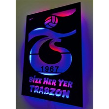 Trabzonspor LED Işıklı Ahşap Duvar Dekoru