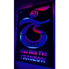 Trabzonspor LED Işıklı Ahşap Duvar Dekoru