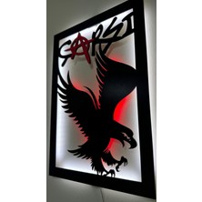 Beşiktaş,çarşı LED Işıklı Ahşap Duvar Dekoru