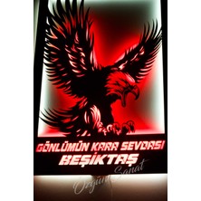 Beşiktaş Ledışıklı Ahşap Duvar Dekoru