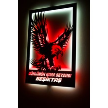 Beşiktaş Ledışıklı Ahşap Duvar Dekoru