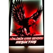 Beşiktaş Ledışıklı Ahşap Duvar Dekoru