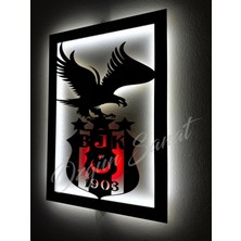 Beşiktaş,karakartal LED Işıklı Ahşap Duvar Dekoru