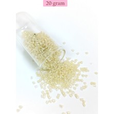 Royaleks Kesme Cam Boncuk 2mm - 20 Gram - Şeffaf Krem -BNC339