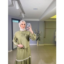 Moodbasic Şerit Detaylı Keten Takım