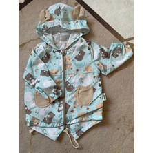 Lion Kids Unisex 12 Ay Lionkids Ayı Baskılı Cepli Yağmurluk 3lü Takım