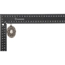 Etamin Kanaviçe Taş Işleme Kolye Çercevesi Kolye Ucu (5 Adet)