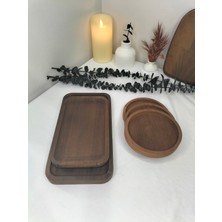 Bual Concept Yuvarlak ve Dikdörtgen Sunum Tabakları Set