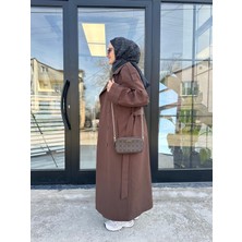 Line Uzun Kemerli Trenç Kahverengi