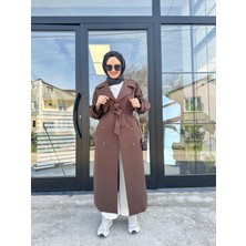 Line Uzun Kemerli Trenç Kahverengi