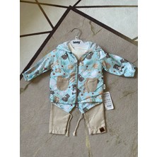 Lion Kids Unisex 18 Ay Lionkids Ayı Baskılı Cepli Yağmurluk 3lü Takım