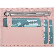 Zip Deri Fermuarlı Kartlık Zpch Nu2 Pembe