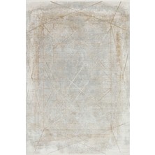 Apex Halı Queen 8118 Krem Yumuşak Dokulu Viskon Uzun Ömürlü Dayanıklı 100 Tarak Özel Dokuma Halı