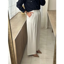 Dsa Fleur Kadın Beyaz Palazzo Pantolon