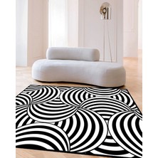 Vintage Desenli Halı, Pamuk Dokuma Pamuklu Taban Dekoratif Halı Kilim 53