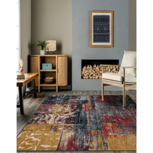 Vintage Desenli Halı, Pamuk Dokuma Pamuklu Taban Dekoratif Halı Kilim 60