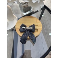 SP Accessories Gri Füme Çok Renkli Klipsli Kurdele Fiyonk Toka
