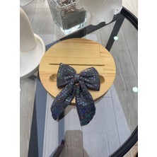 SP Accessories Gri Füme Çok Renkli Klipsli Kurdele Fiyonk Toka