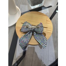 SP Accessories Gri Füme Çok Renkli Klipsli Kurdele Fiyonk Toka