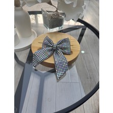 SP Accessories Gri Füme Çok Renkli Klipsli Kurdele Fiyonk Toka