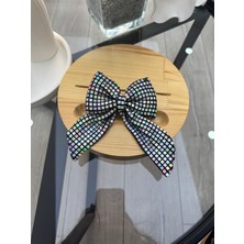 SP Accessories Gri Füme Çok Renkli Klipsli Kurdele Fiyonk Toka