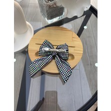 SP Accessories Gri Füme Çok Renkli Klipsli Kurdele Fiyonk Toka
