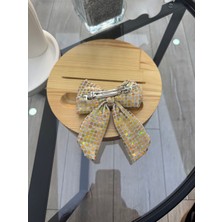 SP Accessories Sarı  Çok Renkli Klipsli Kurdele Fiyonk Toka