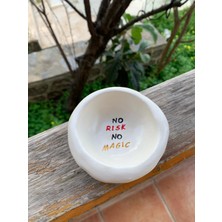 El Yapımı Seramik Mumluk No Risk No Magic