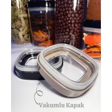 3 Adet Premium Quality Luxury Kuru Gıda Saklama Kabı Seti 1 Lt Mutfak Kiler Organizer Seti