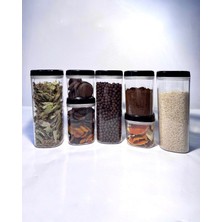 3 Adet Premium Quality Luxury Kuru Gıda Saklama Kabı Seti 1 Lt Mutfak Kiler Organizer Seti